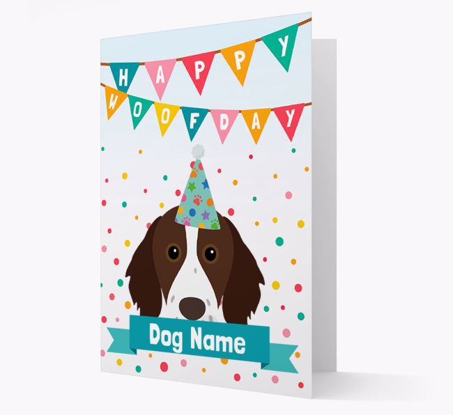 Personalized Card 'Happy Woofday {dogsName}' with {breedCommonName} Icon